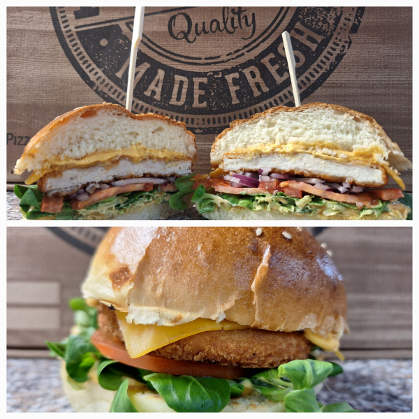 Obrázok jedla crispy chicken burger  (410g)